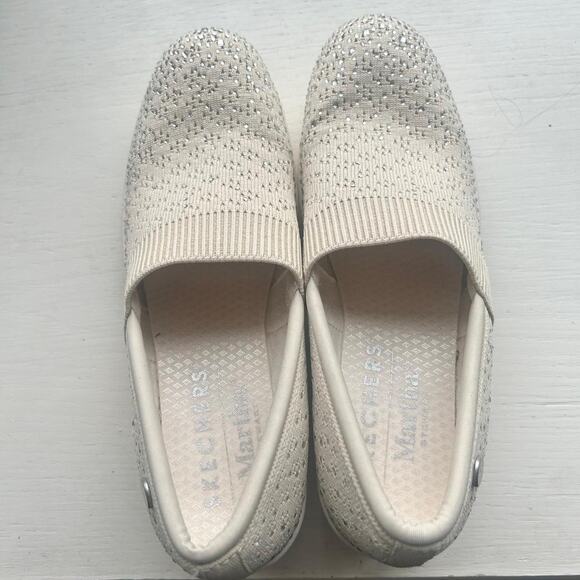 Cream Skechers Martha Stuart size 7 Womens with bling sparkly EUC - Picture 1 of 4